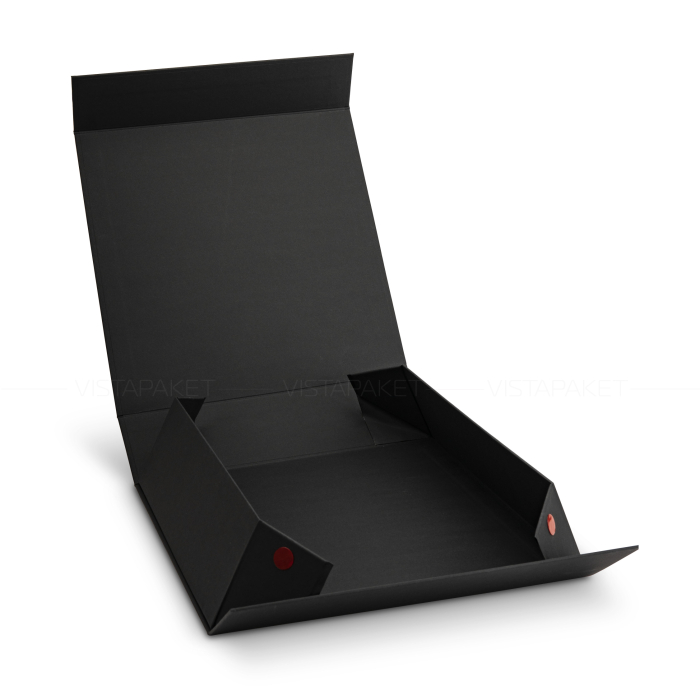 Подарункова картонна коробка на магнітах чорна
