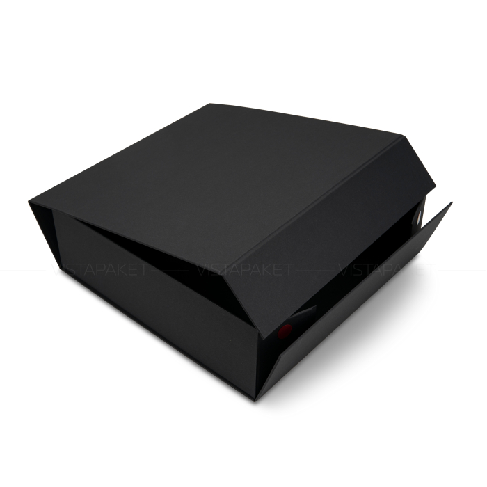 Подарункова картонна коробка на магнітах чорна