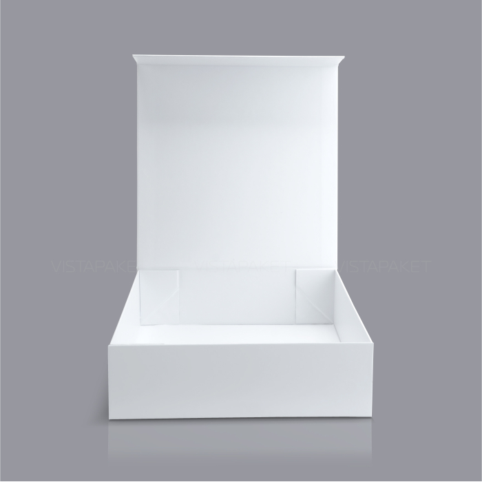 Подарункова картонна коробка на магнітах біла