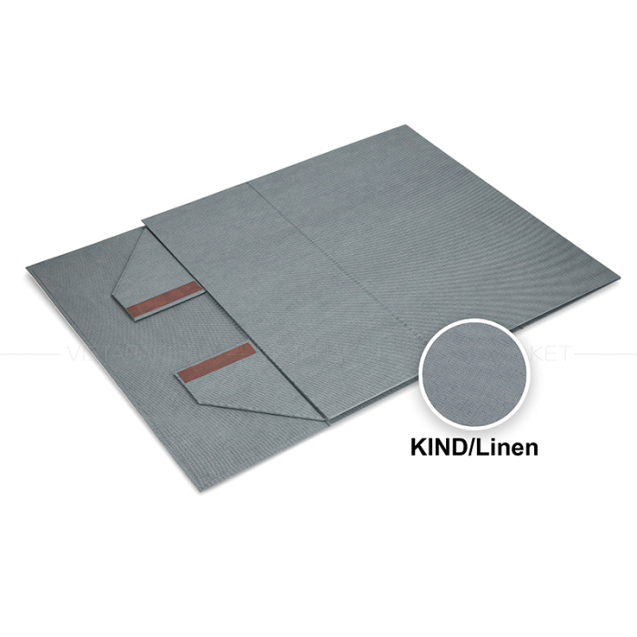 Подарункова картонна коробка на магнітах сіра 