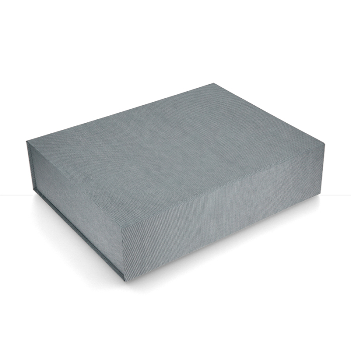 Подарункова картонна коробка на магнітах сіра 