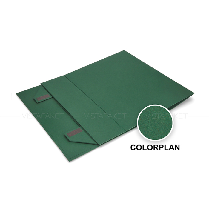 Подарункова картонна коробка на магнітах зелена