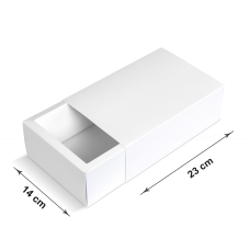 Коробка 28x18x9 см біла з шубером