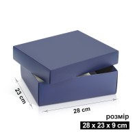 Коробка 28x23x9 см синя