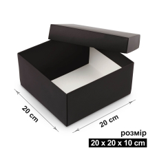 Коробка 20x20x10 см чорна