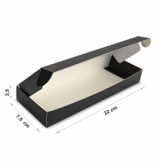 Коробка 22x7,5x2,5 см чорна