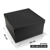 Коробка 24x24x12 см черная