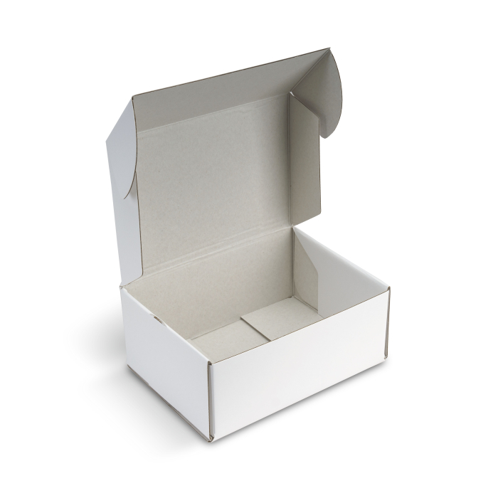  Біла коробочка з гофрокартону