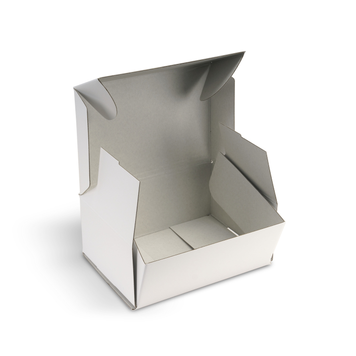  Біла коробочка з гофрокартону