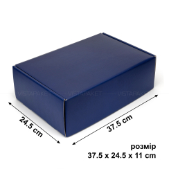 Коробка 37.5x24.5x11 см синя