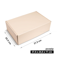 Коробка 37.5x24.5x11 см бежевая