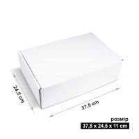Коробка 37,5х24,5х11 см біла 