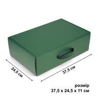 Коробка 37.5x24.5x11 см зеленая