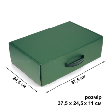 Коробка 37.5x24.5x11 см зелена