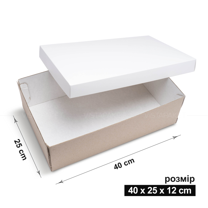 Коробка з гофрокартону біла