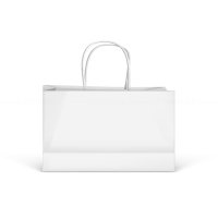 Пакет крафтовий 23x15x8 см білий горизонтальний