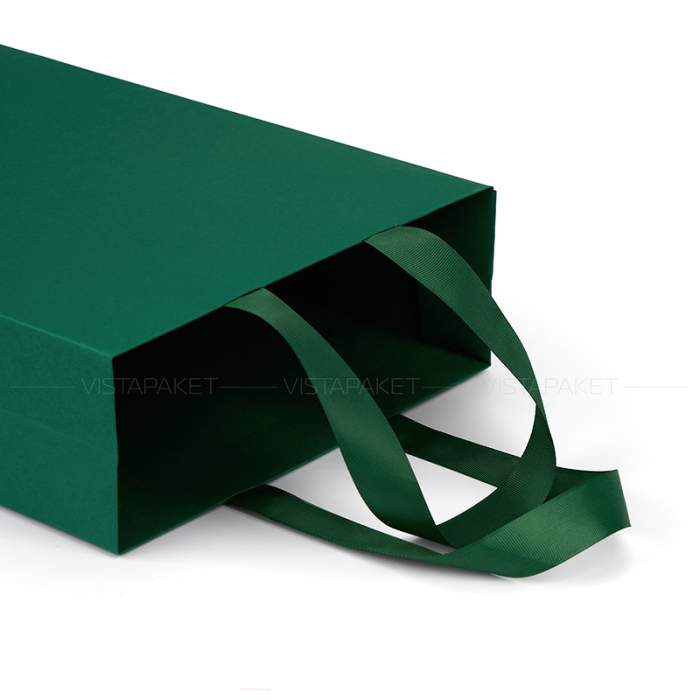 Пакет паперовий з дизайнерського картону зелений
