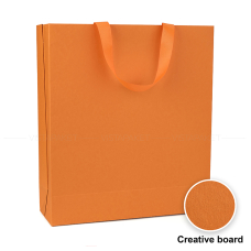 Пакет бумажный 35х40х12 см оранжевый с лентой