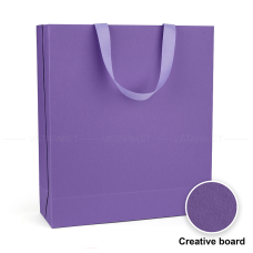 Пакет бумажный 35х40х12 см лавандовый с лентой