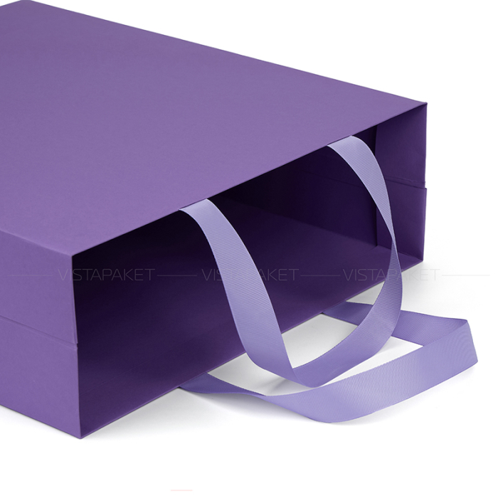 Пакет паперовий з дизайнерського картону лавандовий