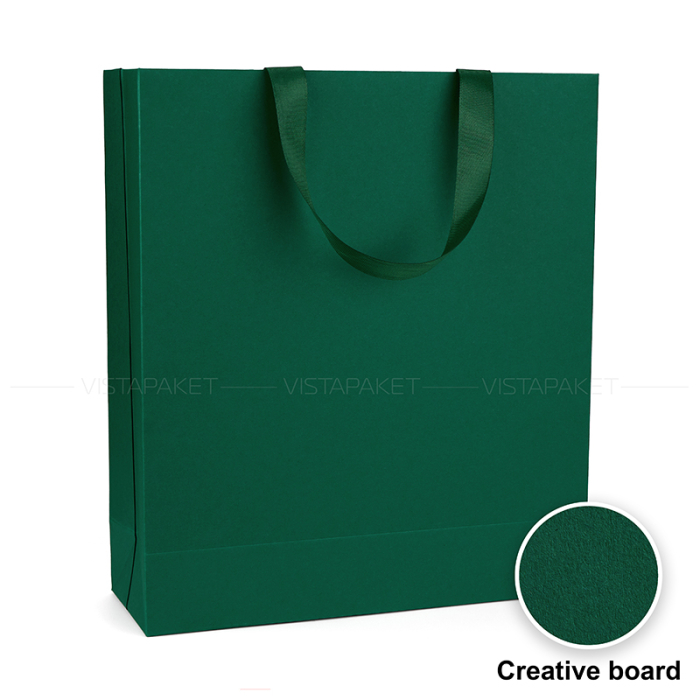 Пакет паперовий з дизайнерського картону зелений