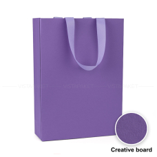 Пакет бумажный 25х35х9 см лавандовый с лентой