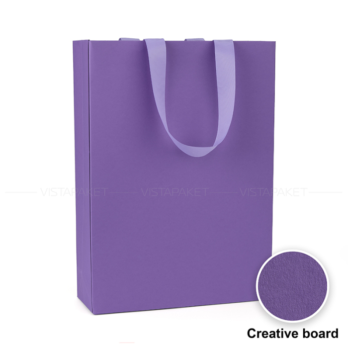 Пакет паперовий з дизайнерського картону лавандовий