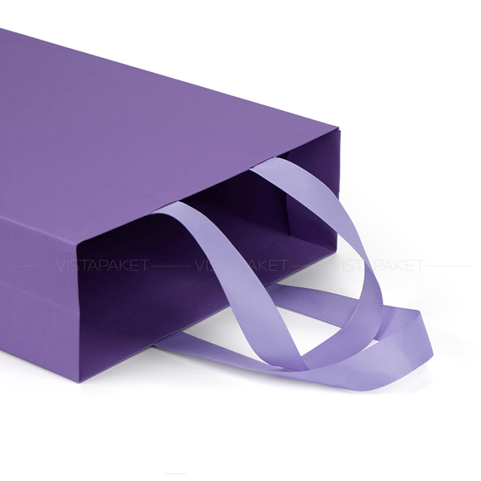 Пакет паперовий з дизайнерського картону лавандовий