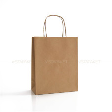 Пакет крафтовий 15х23х8 см бурий вертикальний