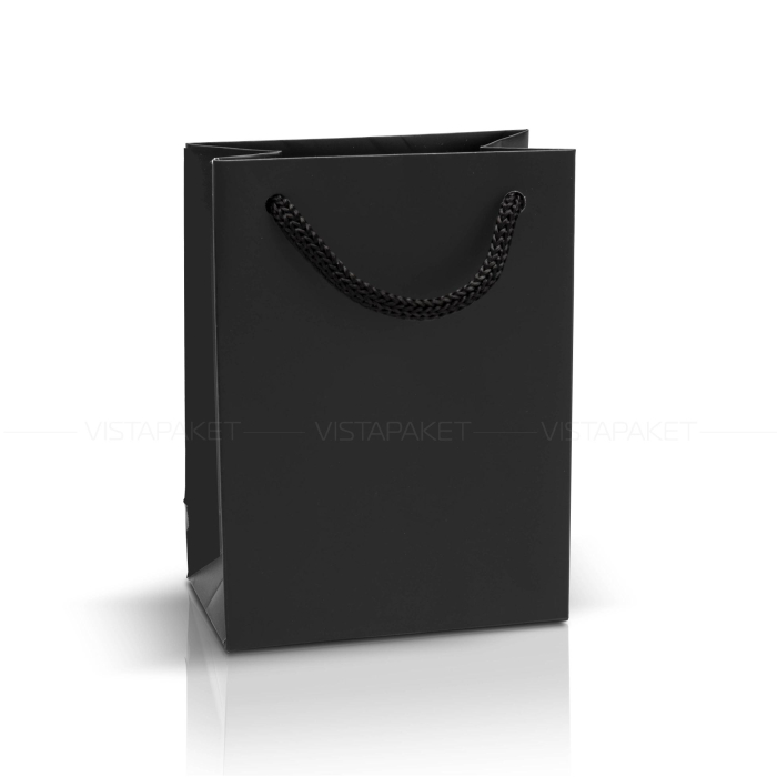 Пакет паперовий чорний 9х12х5 см