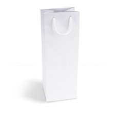 Пакет паперовий білий 13х37х10,5 см під пляшку