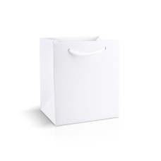 Пакет паперовий білий 13х15х10 см