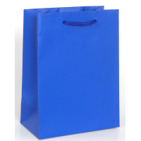 Пакет паперовий 15*23*8 см синій з шнуром