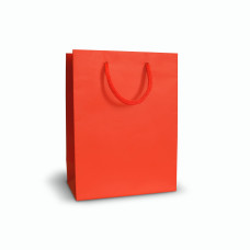 Пакет паперовий 15*23*8 см червоний з шнуром