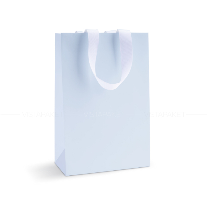Пакет паперовий блакитний з ручками