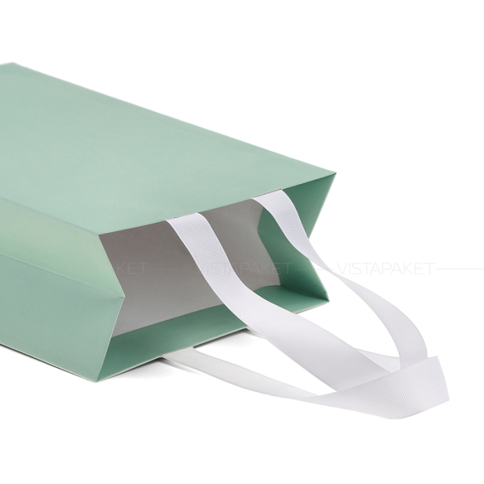 Пакет паперовий м`ятний дим з ручками