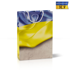 Пакет паперовий 25*35*9 см прапор України