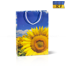 Пакет паперовий 25*35*9 см соняхи