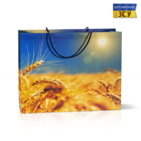 Пакет паперовий 45*33*15 см пшеничне поле 