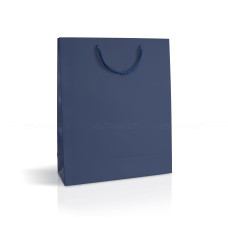 Пакет паперовий  25х35х9 см  темно-синій з шнуром
