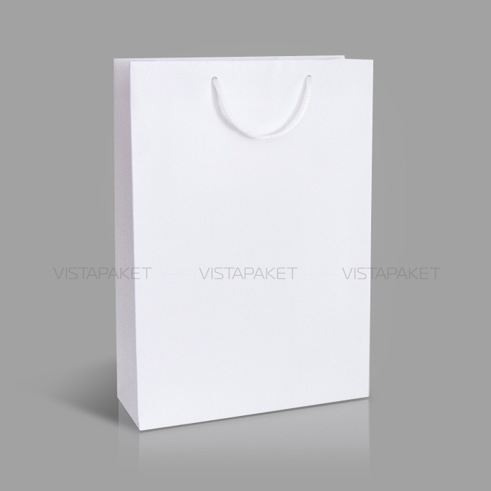 Пакет паперовий вертикальний білий