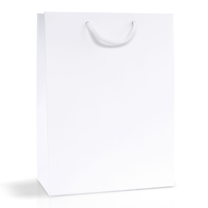 Пакет паперовий вертикальний білий
