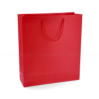 Пакет паперовий 35х40х12 см червоний з шнуром