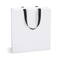 Пакет паперовий білий 35*40*12 см з стрічками