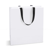 Пакет паперовий білий 35*40*12 см з стрічками