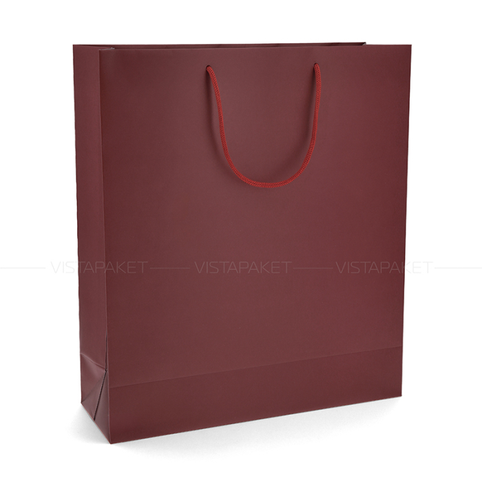Пакет паперовий подарунковий бордовий