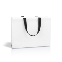 Пакет паперовий білий 40*30*12 см з стрічкою