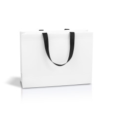 Пакет паперовий білий 40*30*12 см з стрічкою
