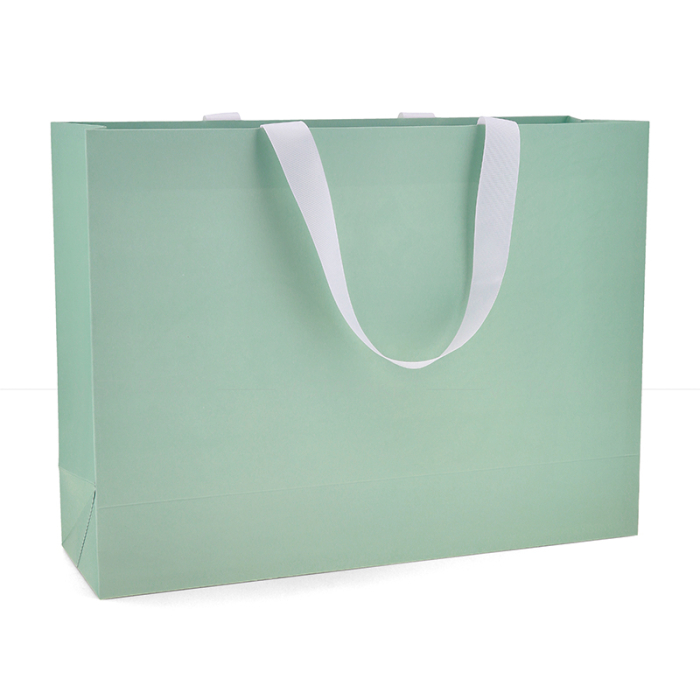 Пакет паперовий м`ятний дим з ручками