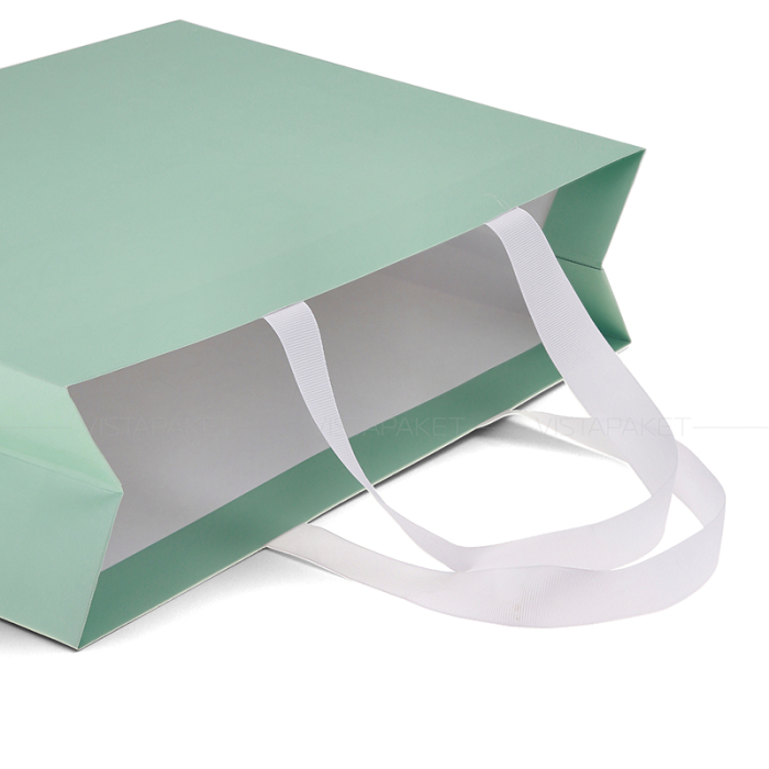 Пакет паперовий м`ятний дим з ручками